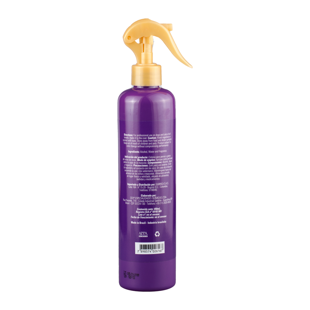 Colonia Para Mascotas Hydra Groomers Forever Vip 450 ml