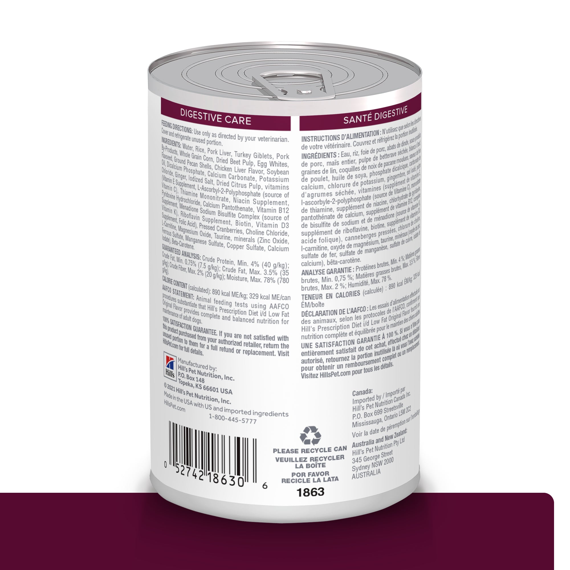 Comida Húmeda para Perro Hills Prescription Digestive Care i/d Low Fat 13 Onz