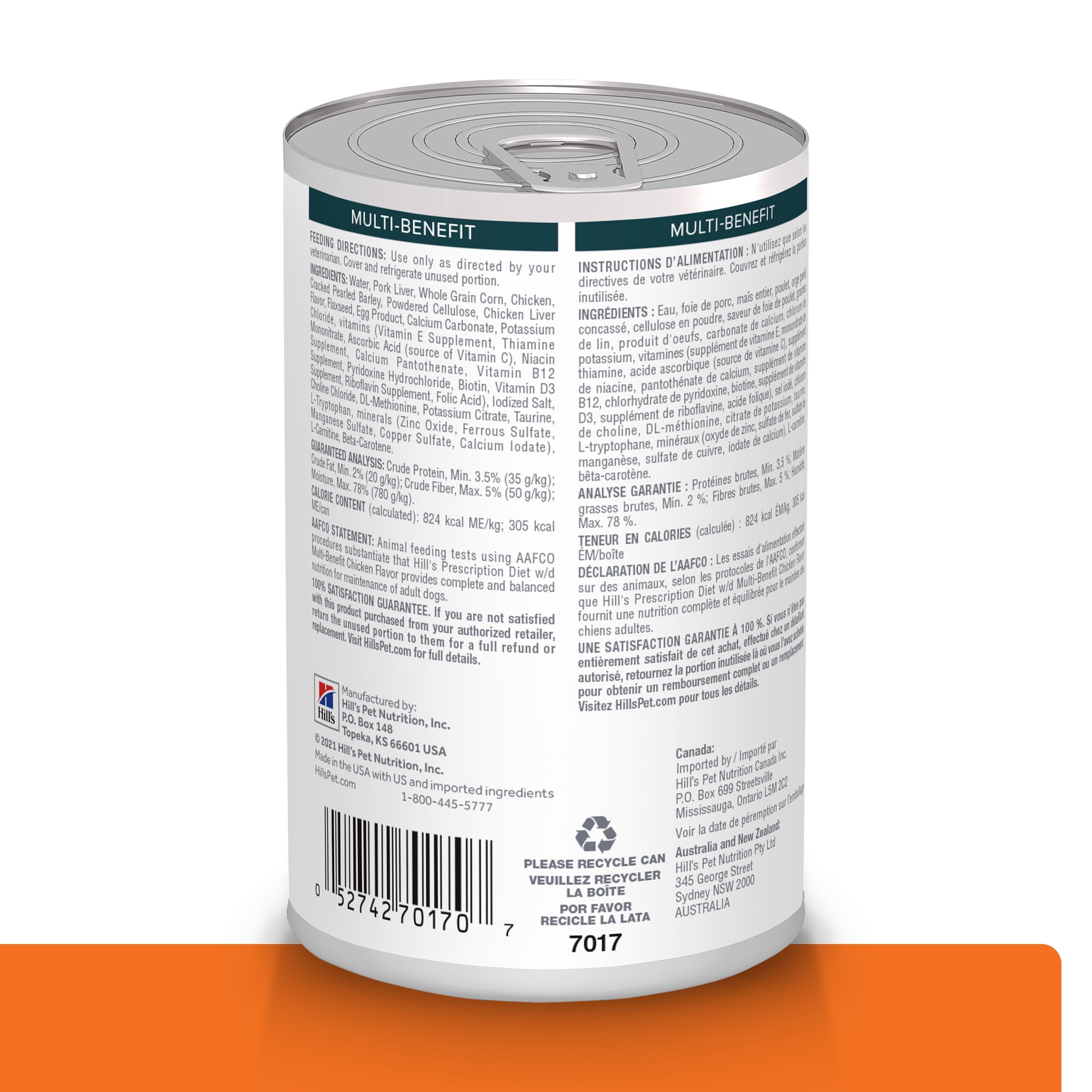Comida Húmeda para perro Hills Prescription Multi Benefit w/d 13 Onz