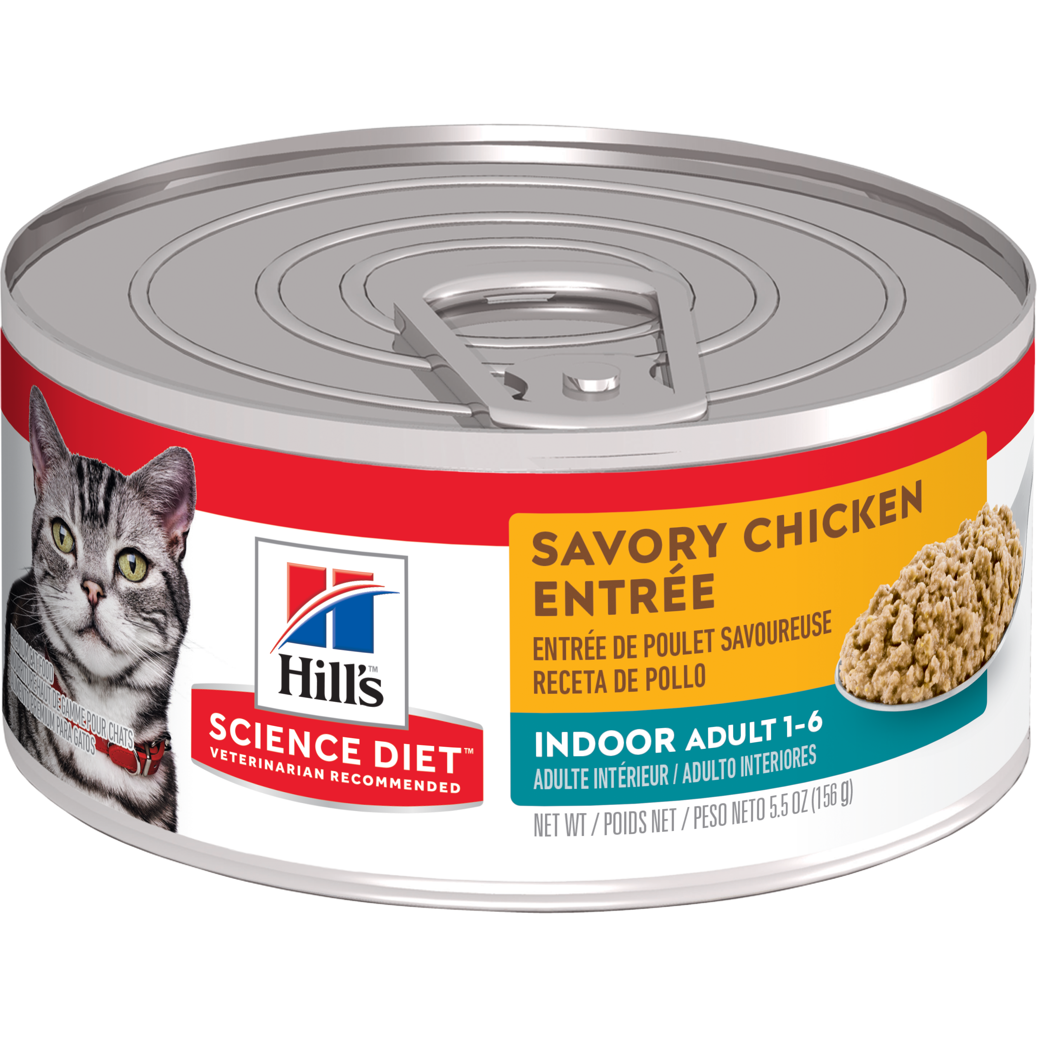 Comida Húmeda para Gato Hills Adulto Indoor Chicken 5.5 Onz