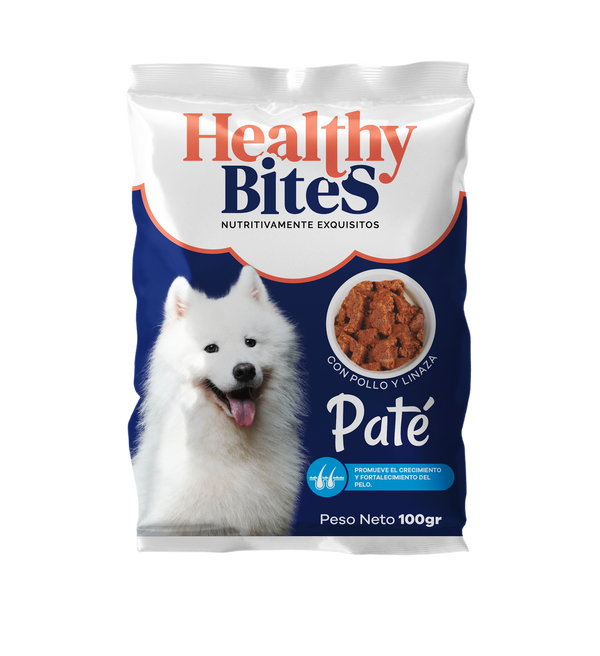 Snack Húmedo para Perro Healthy Bites Paté Derm 100gr