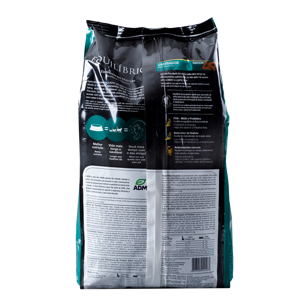 Comida Para Gato Equilibrio Adulto Castrado +7