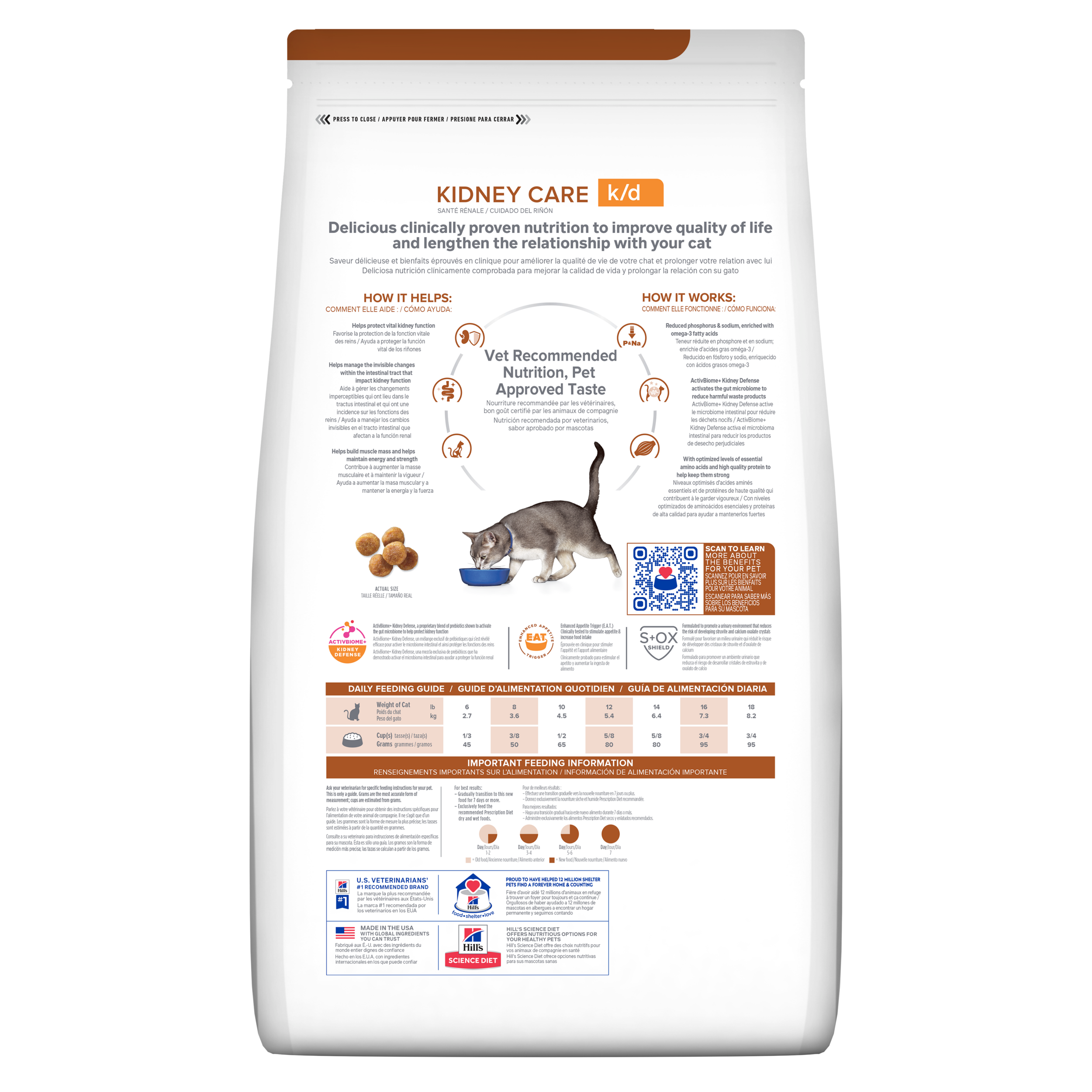 Comida para gato Hills Prescription Cuidado Renal k/d 4Lbs