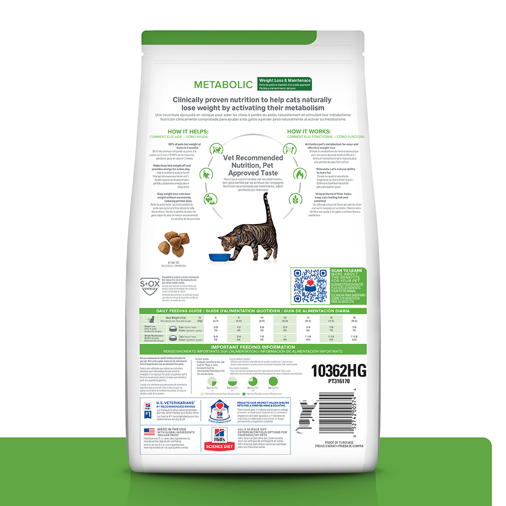 Comida para gato Hills Metabolic Adultos 4 Lbs