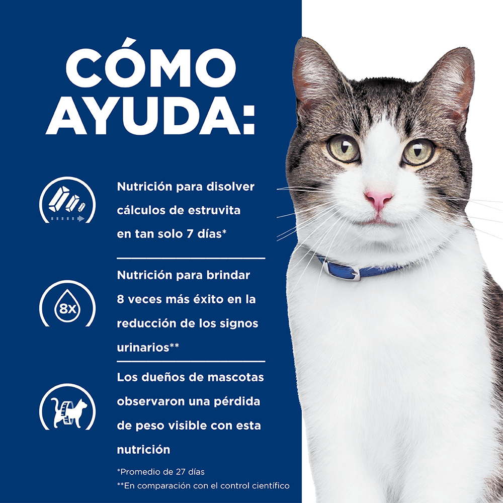 Comida para gato Hills Urinary+ Metabolic 6.35 Lbs