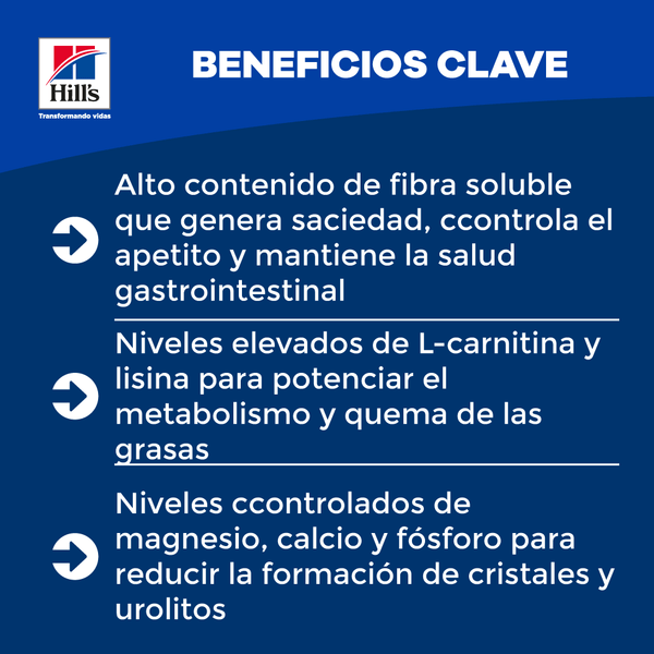 Comida para gato Hills Urinary+ Metabolic 6.35 Lbs