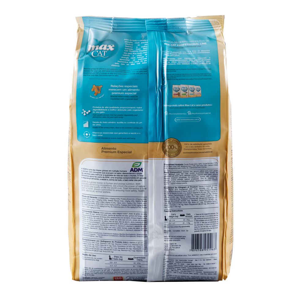 Comida Para Gato Max Cat Professional Line Kitten Frango