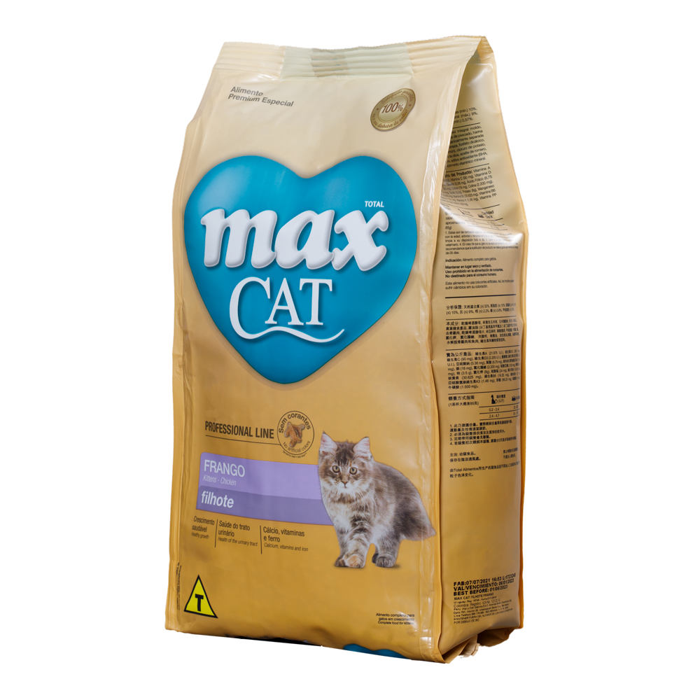 Comida Para Gato Max Cat Professional Line Kitten Frango
