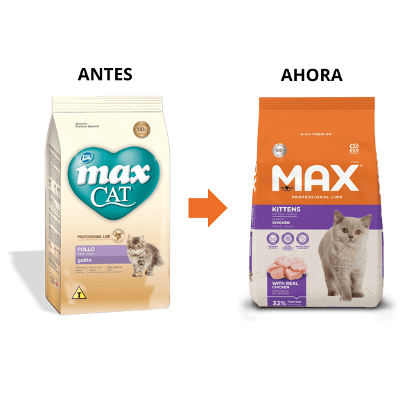 Comida Para Gato Max Cat Professional Line Kitten Frango