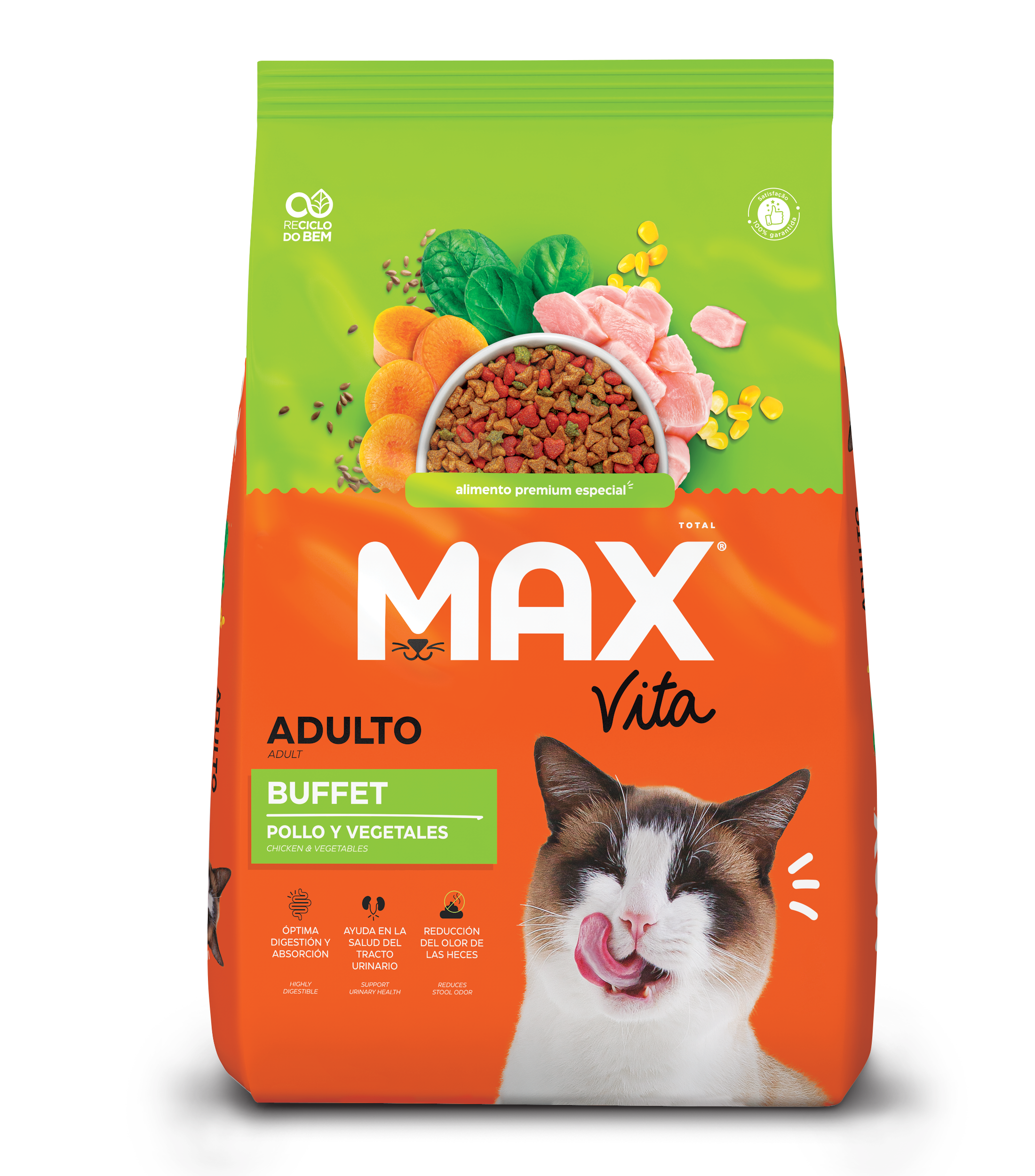 Comida Para Gato Max Vita Adulto Buffet Pollo y Vegetales