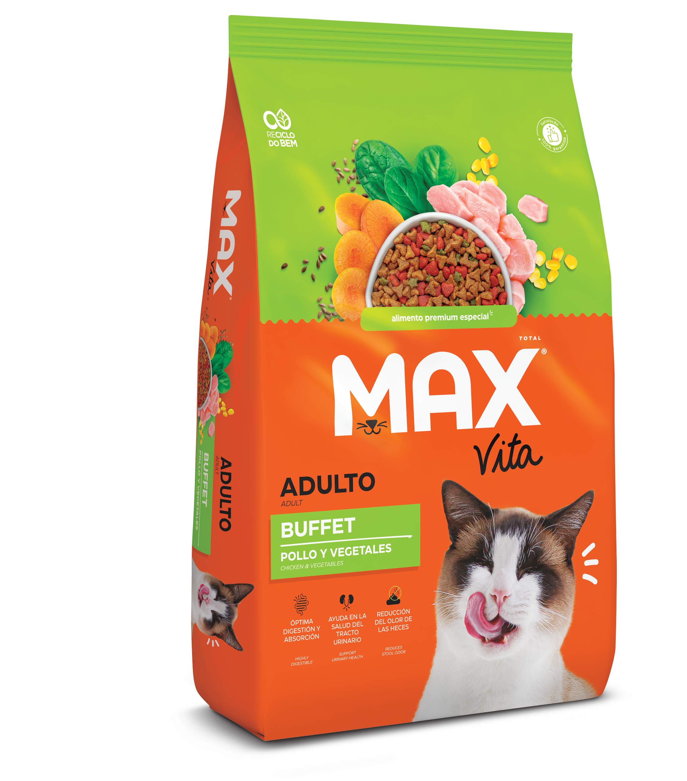 Comida Para Gato Max Vita Adulto Buffet Pollo y Vegetales