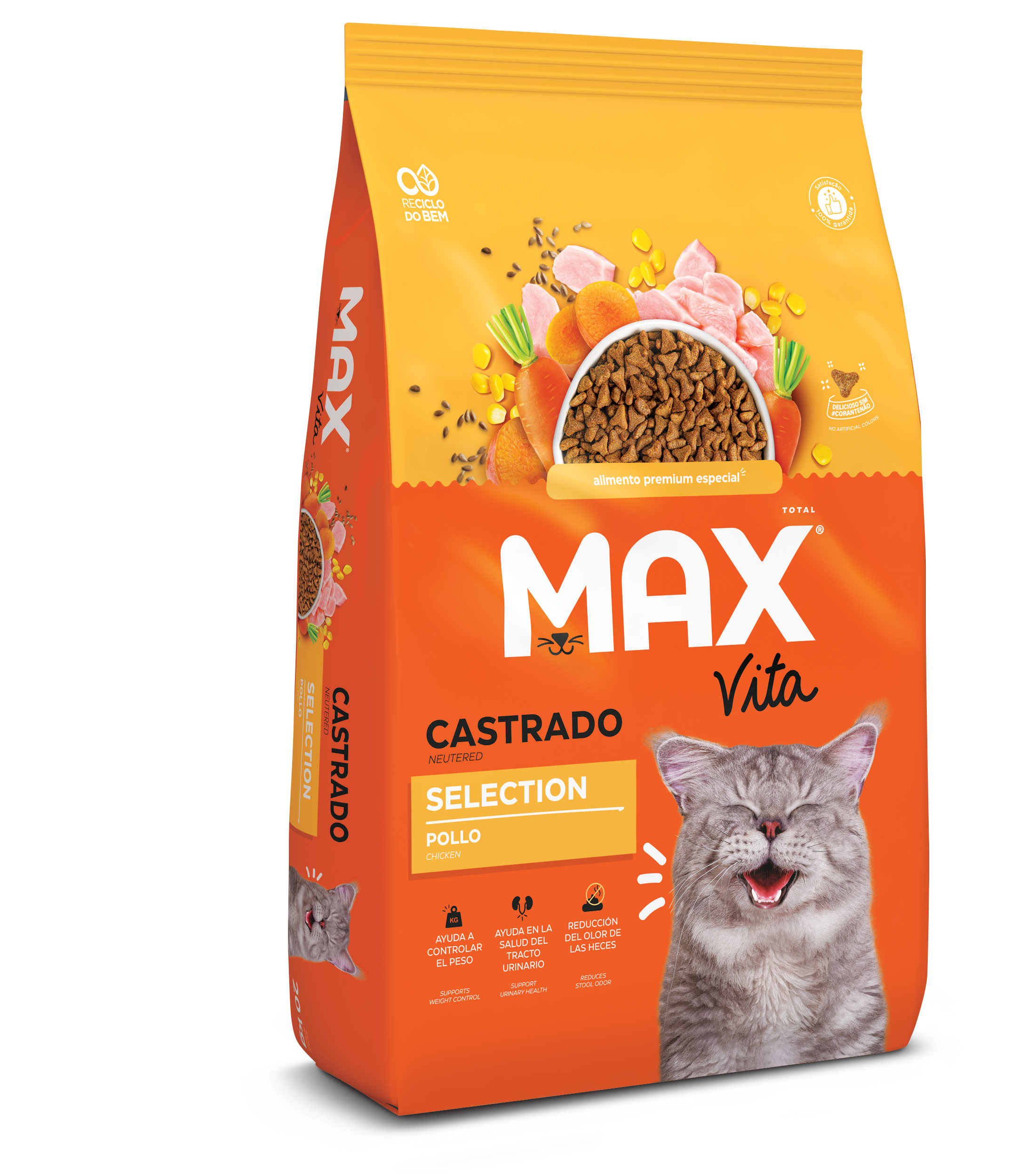 Comida Para Gato Max Vita Adulto Castrado Selection Pollo