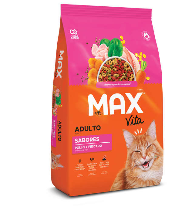 Comida Para Gato Max Vita Adulto Sabores Frango y Peixe