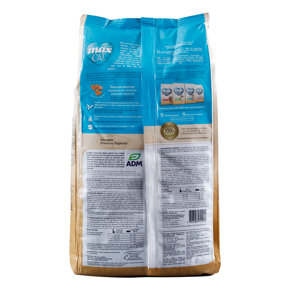 Comida Para Gatos Max Cat Adultos Castrados