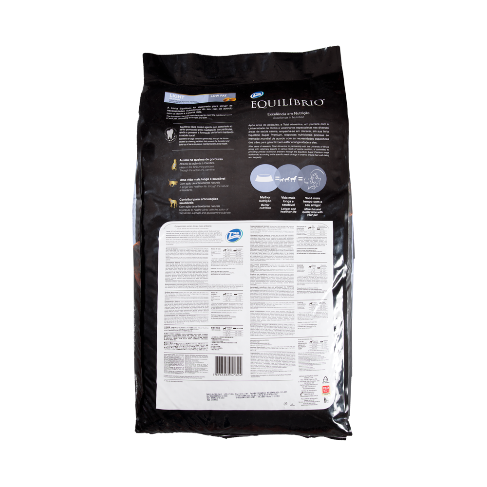 Comida Para Perro Equilibrio Light Adulto Razas Grandes