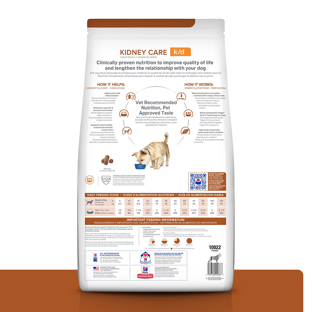 Comida Para Perro Hills Prescription Diet Cuidado Renal K/D Pollo