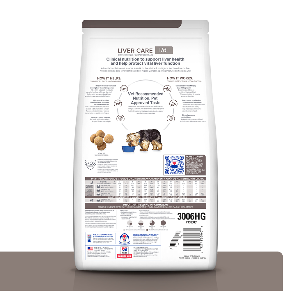 Comida para perro Hills Prescription Liver Care l/d 17,6Lbs