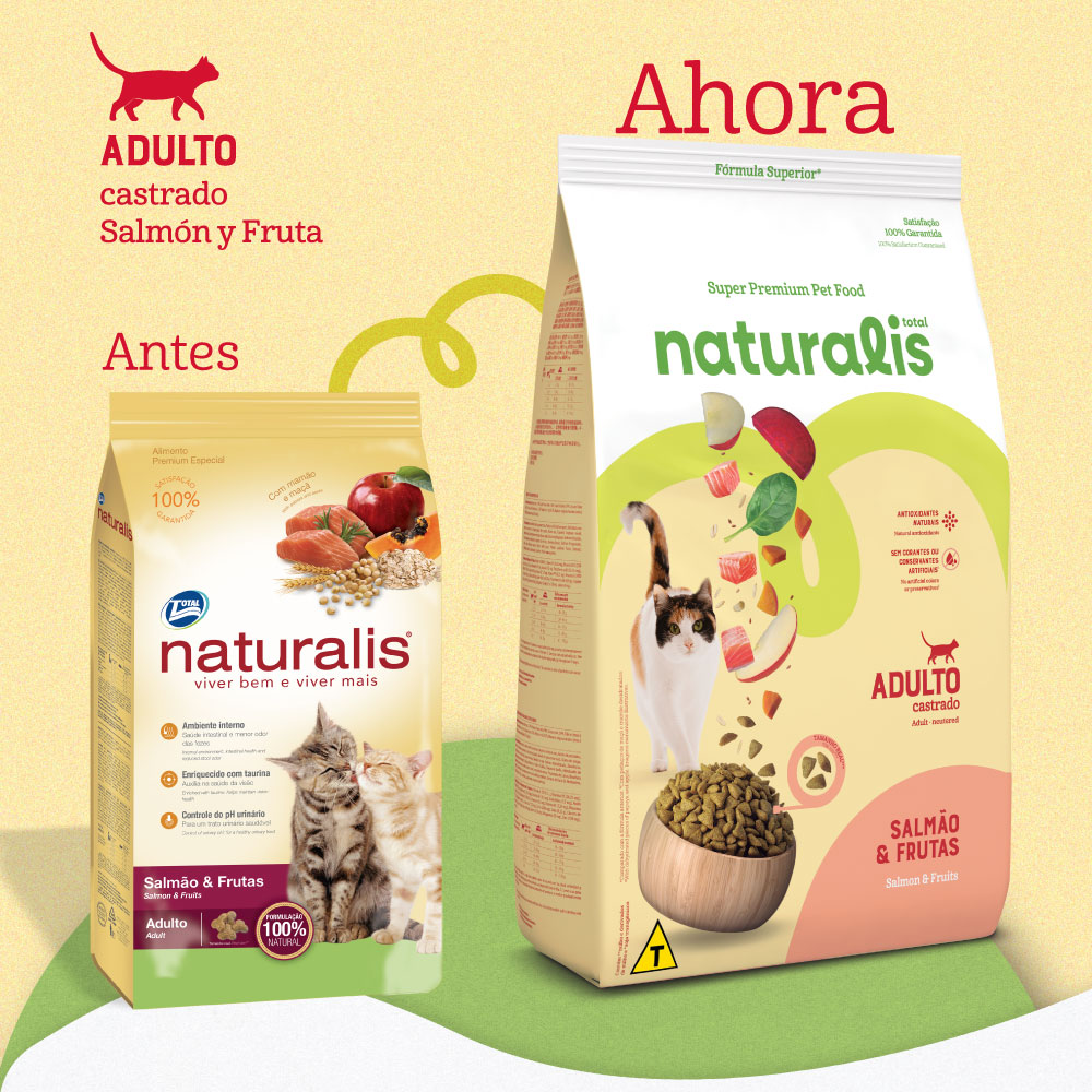 Comida para Gato Naturalis Adulto Castrado Salmon y Frutas