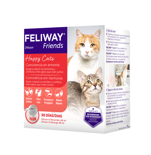 Difusor para gatos Feliway Friends + Recarga 48 ml