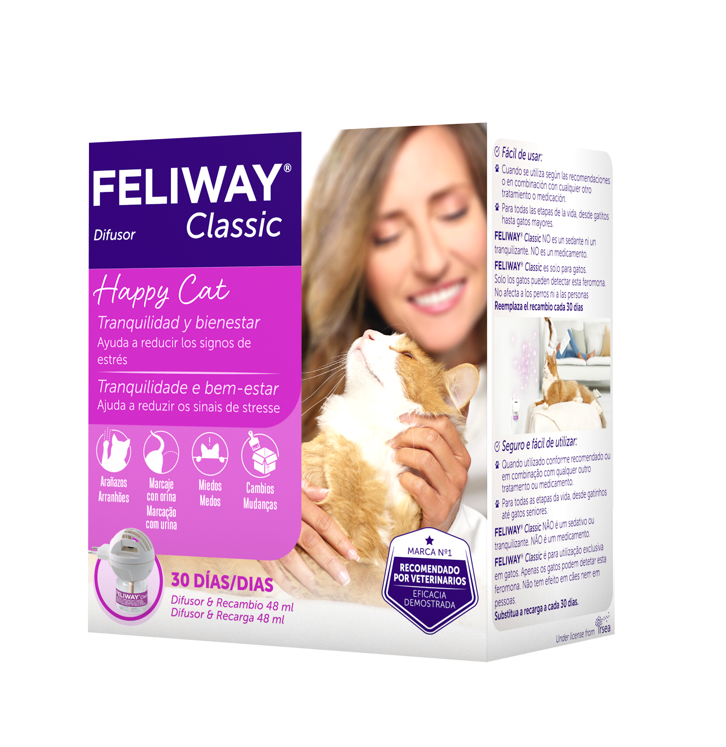 Difusor para gatos Feliway Classic + Recarga 48 ml