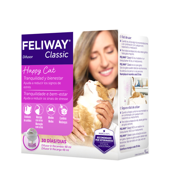 Difusor para gatos Feliway Classic + Recarga 48 ml
