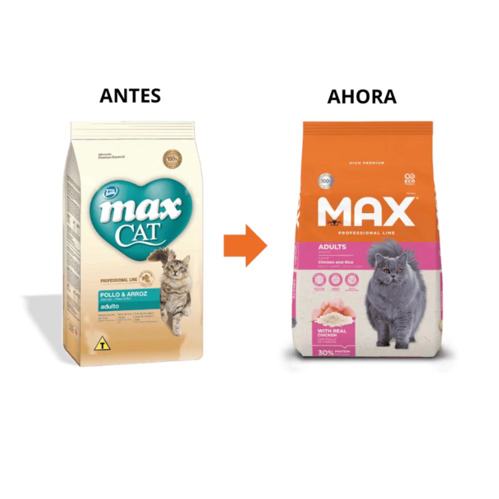 Comida para gatos adultos Max Professional Line pollo y arroz