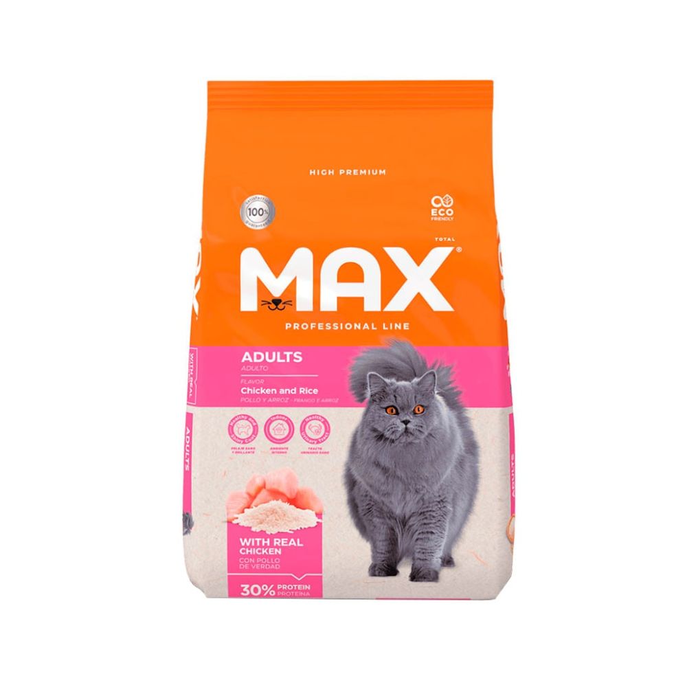Comida para gatos adultos Max Professional Line pollo y arroz