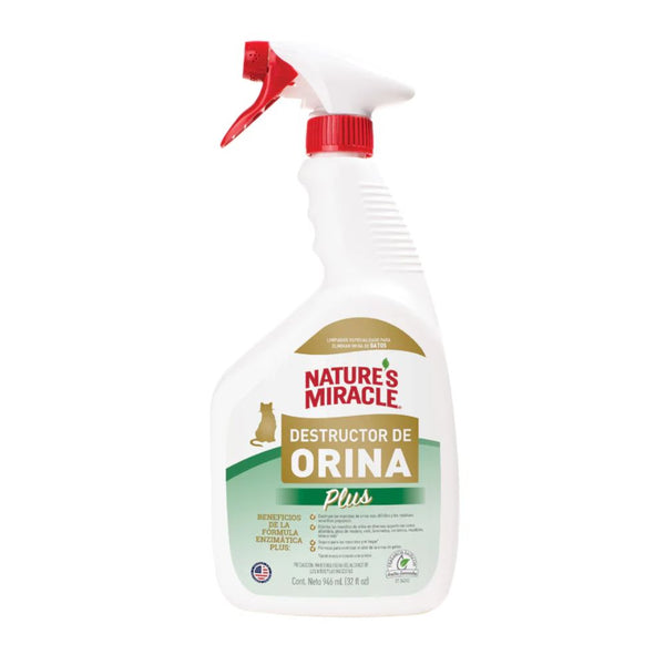 Spray Destructor De Orina Gato Nature Miracle 32 Onz