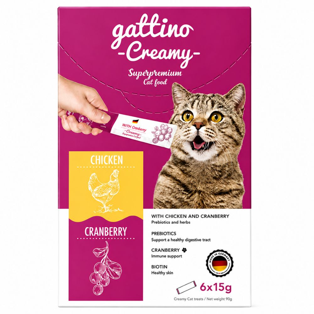 Snack Para Gato Gattino Creamy x6 Tubos