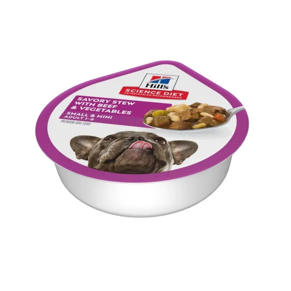 Alimento húmedo hills bandeja para perro small paws sabor carne 99 gr