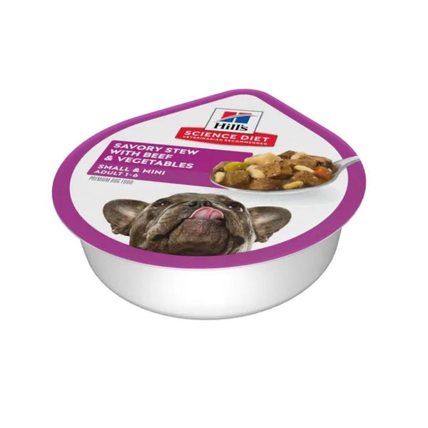Alimento húmedo hills bandeja para perro small paws sabor carne 99 gr