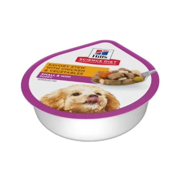 comida húmeda hills bandeja para perro puppy small paws sabor Pollo 99 gr