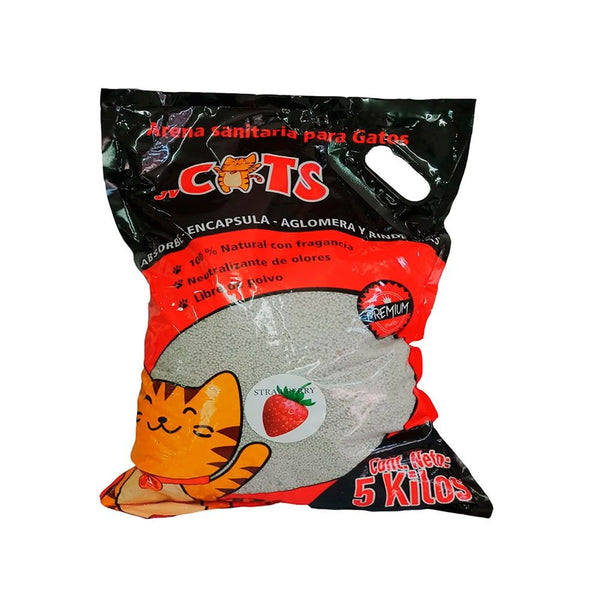 Arena para gatos Jv Cats Aroma Fresa 5 kg