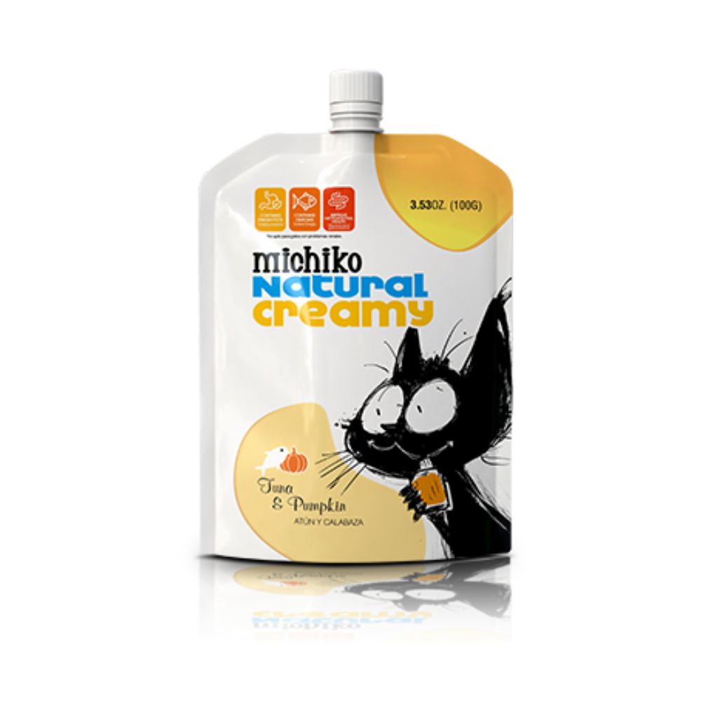 Alimento Húmedo para Gato Michiko Natural Creamy Atun y Cababaza 100 gr