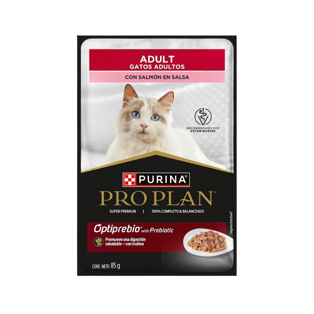 Alimento húmedo para gatos adultos Pro Plan Salmón 85 gr