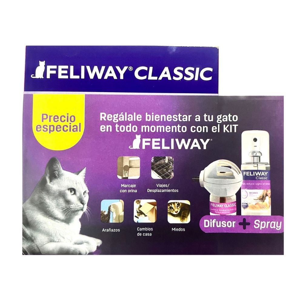 Difusor para gatos Feliway Classic + Recarga + Spray 20ml
