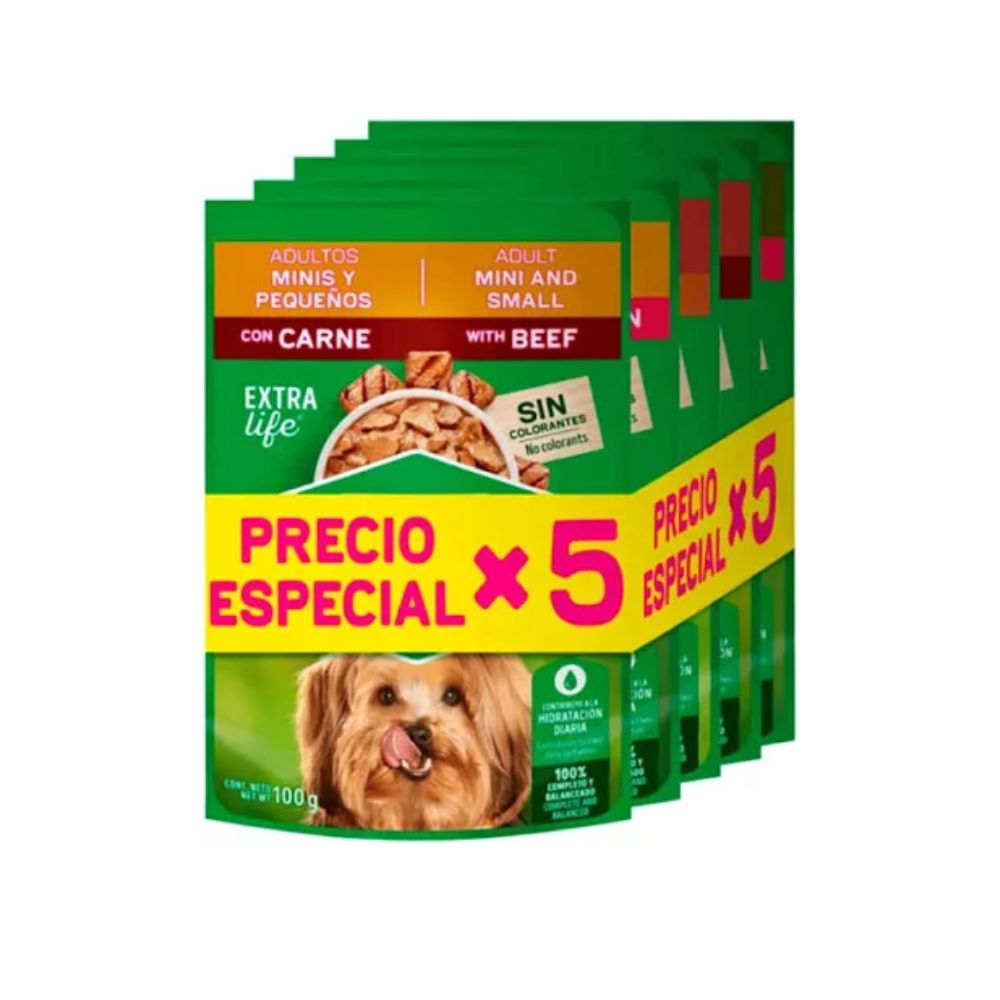 Alimento Húmedo Para Perro Dog Chow Adulto Minis y Pequeños Surtidos 5 unidades