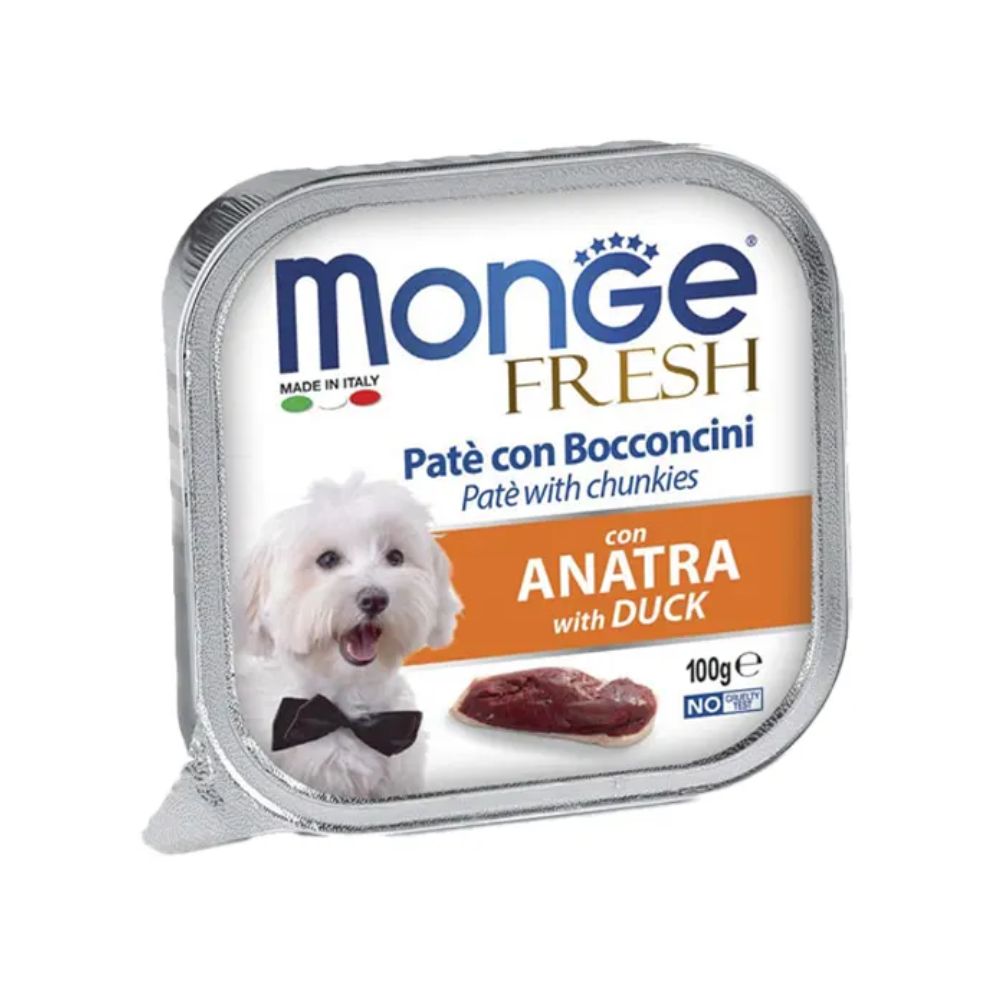 Alimento húmedo para Perro Pate Monge Fresh Pato 100 gr