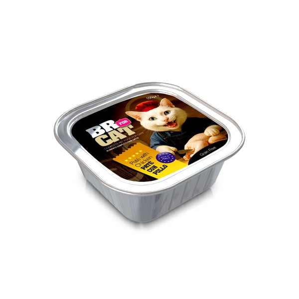 Alimento Humedo Para Gatos Br For Cat pate Sabor Pollo 100 gramos