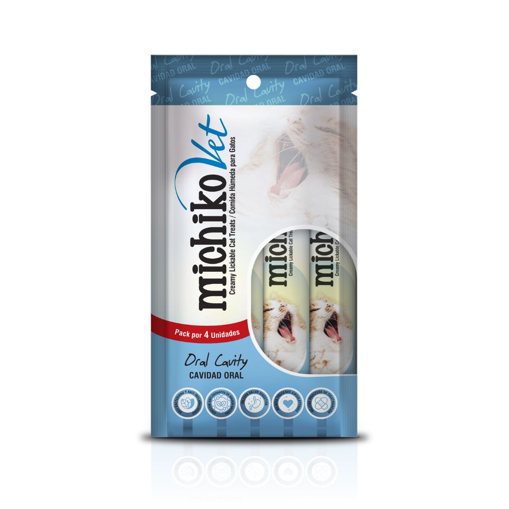 Alimento Humedo Para Gatos Michiko Vet x4 Sachets Cavidad Oral