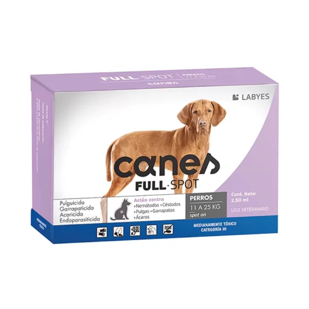 Antiparasitario Para Perro Canes Full Spot 11kg A 25kg