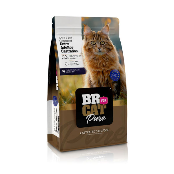 Alimento para gatos BR Adulto Castrado Pavo