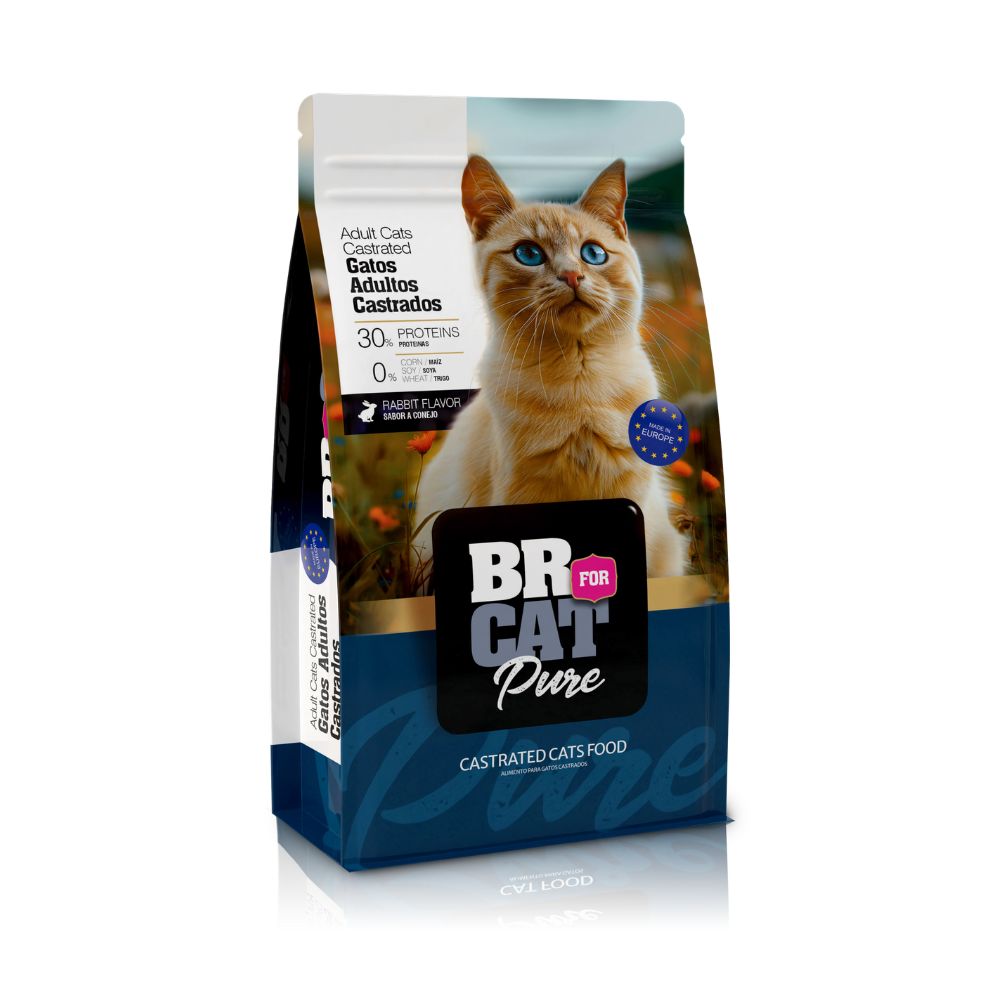 Alimento para gatos BR Adulto Castrado Conejo