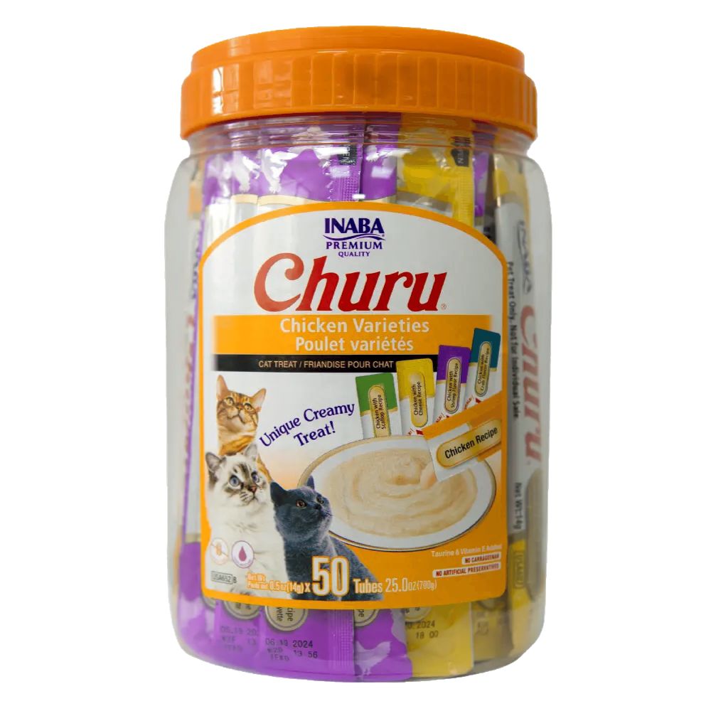 Churu Snack Para Gato Bombonera x 50 Unidades Variedad De Pollo