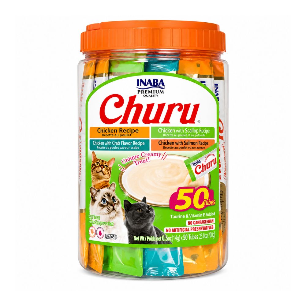 Churu Snack Para Gato Bombonera x 50 Unidades Variedad De Pollo - Seafood