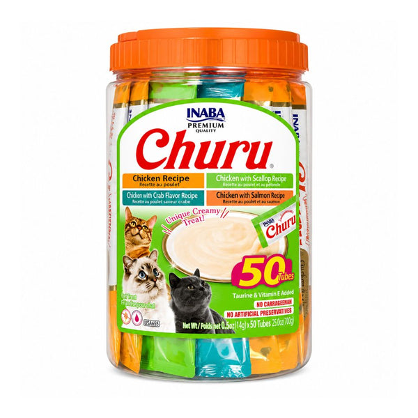 Churu Snack Para Gato Bombonera x 50 Unidades Variedad De Pollo - Seafood