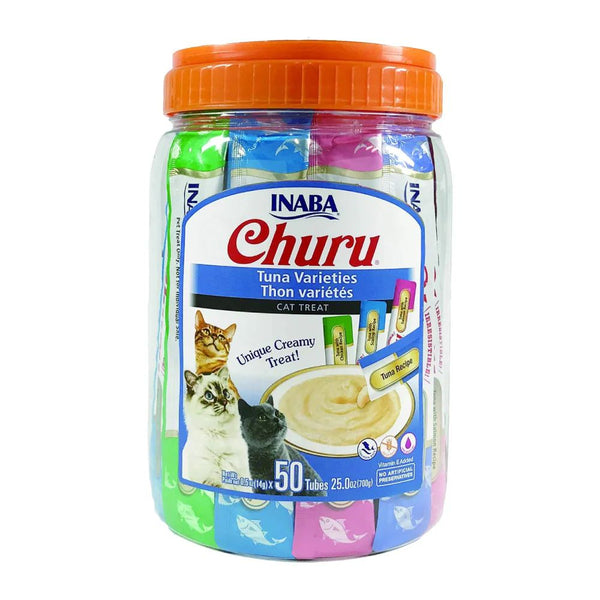 Churu Snack Para Gato Bombonera x 50 Unidades Variedad De Atun