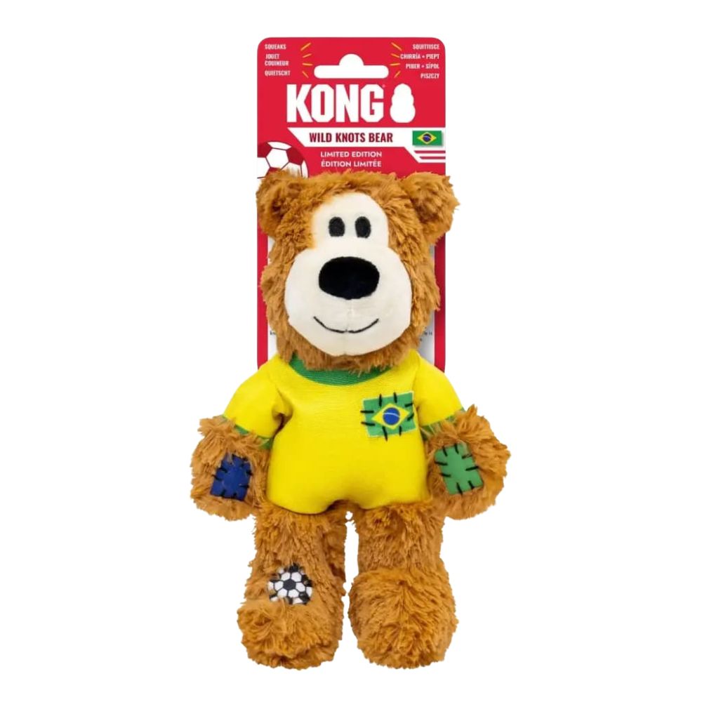 Kong juguete Peluche Para Perro Oso Mundialista Brasil
