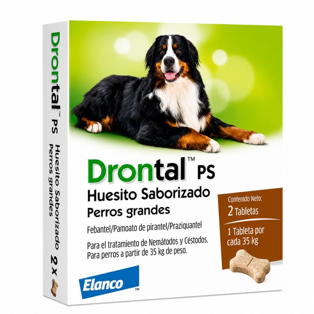 Desparasitante perros Drontal perros Grande 2 Tabletas