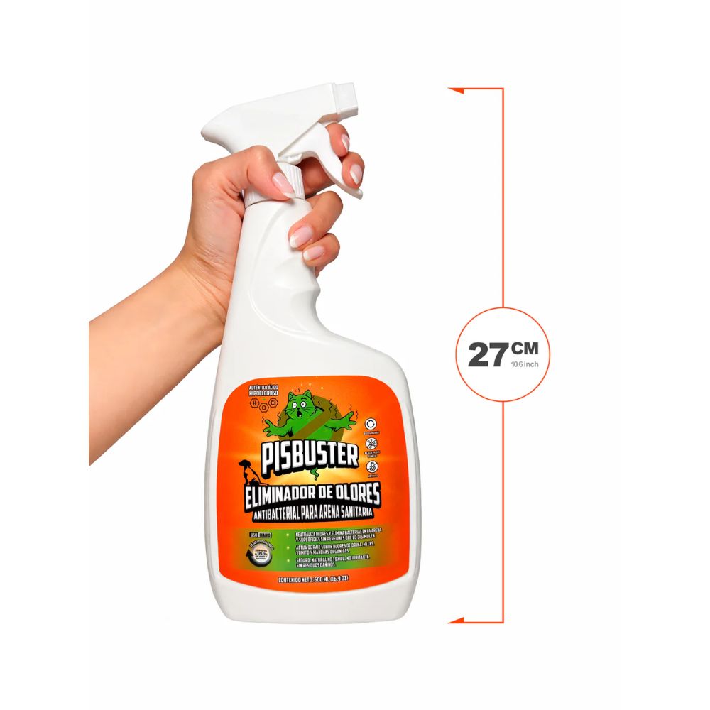 Pisbuster - Elimanador De Olores Antibacterial Para Arena Sanitaria